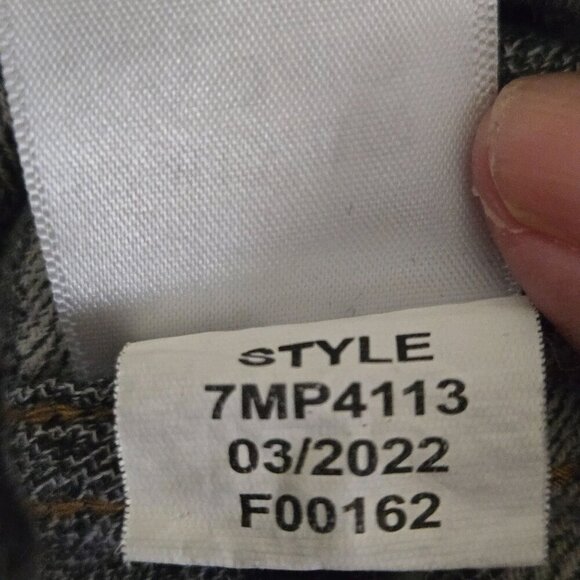 Lucky Brand Saturday Stretch Blue Gray Snap Western Flannel Shirt 2022 Size XL - Picture 7 of 11